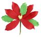 Gumpaste 4.5 inch Red Poinsettia