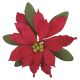 Gumpaste 4.5 inch Red Poinsettia Deluxe