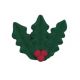 Royal Icing 1 inch Holly Cluster 6 pieces