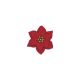 Royal Icing 1.75 inch Red Poinsettia 6 pieces
