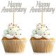 Happy Anniversary Silver Picks 6 pc