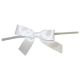 White Satin Bow on Twist Tie 25 pieces