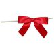 Red Satin Bow on Twist Tie 25 pieces