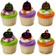 Halloween Pumpkin Rings 6 pieces