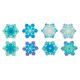 Snowflake 1 inch Sugar Decorations 6 pieces