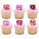 Barbie Rings for cupcakes 6 pieces
