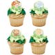 Baby Safari Animal Cupcake Rings 6 pieces