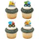 Construction Vehicle Cupcake Rings 6 pieces
