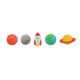 Outer Space 1.5 inch Sugar Decoration 5 pieces