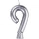 Number 9 Silver Metallic Cake Candle