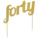Gold Forty Cake Decoration Topper