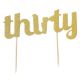 Gold Thirty Cake Decoration Topper