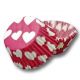 Hot Pink White Heart Baking Cup 50 pieces