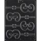 Number Three Chocolate Lollipop Mold