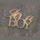 Its a Boy Gold Rhinestone Cake Topper Pick