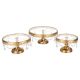 Gold Prism Cake Stand 3 piece set