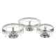 Silver Prism Cake Stand 3 piece set