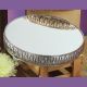 12x3.5 Round Silver Cake Stand Mirrored