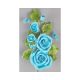 Gumpaste 7 inch Blue Tea Rose Spray