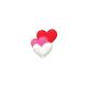 Royal Icing 2 inch Triple Heart 3 pieces