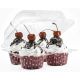 4 cavity cupcake showcake clear