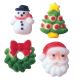 Christmas 0.75 inch Sugar Decoration Mix 12 pieces