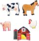 Farm Animal 1 to 1.75 inch Sugar Decoration 5 pieces