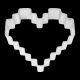 Pixelated Heart 3 inch Cookie Cutter