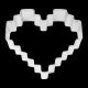 Pixelated Heart 3 inch Cookie Cutter