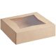 9x9x2.5 Kraft Pie Bakery Box Window