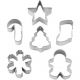 Christmas Mini Cookie Cutters 6 pieces