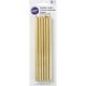 Tall Gold Cake Candles 12 pieces