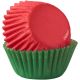 Red Green Mini Baking Cups 100 pieces