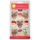 Santa Reindeer Icing Decorations 12 pieces