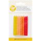 Warm Ombre Birthday Cake Candles 24 pieces