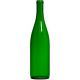 750 ML Green Glass CA Hock Cork Top Bottle 12 pieces