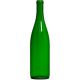 750 ML Green Glass CA Hock Cork Top Bottle 12 pieces