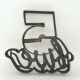Number 5 and Letters Fondant Cookie Cutter