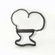 Afro Pigtails Woman Fondant Cookie Cutter