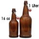 16 oz Amber EZ Cap Bottles 12 pieces