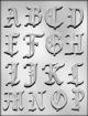 A to P Old English Alphabet Chocolate Mold