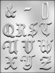 Q to Z Old English Alphabet Chocolate Mold