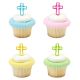 Bright Cross Cake Cupcake Picks 12 pieces