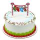 Christmas Stocking Banner Cake Decoration