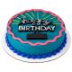 Happy Birthday Neon Sign Cake Decoration