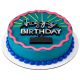 Happy Birthday Neon Sign Cake Decoration