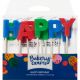 Happy Birthday Primary Color Candle Set