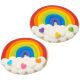 Rainbow Heart 0.35 inch Sugar Decoration 24 pieces