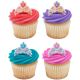 Crown Tiara Cupcake Rings 6 pc