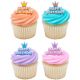 Birthday Crown Rings for cakes cupcakes 6 pc